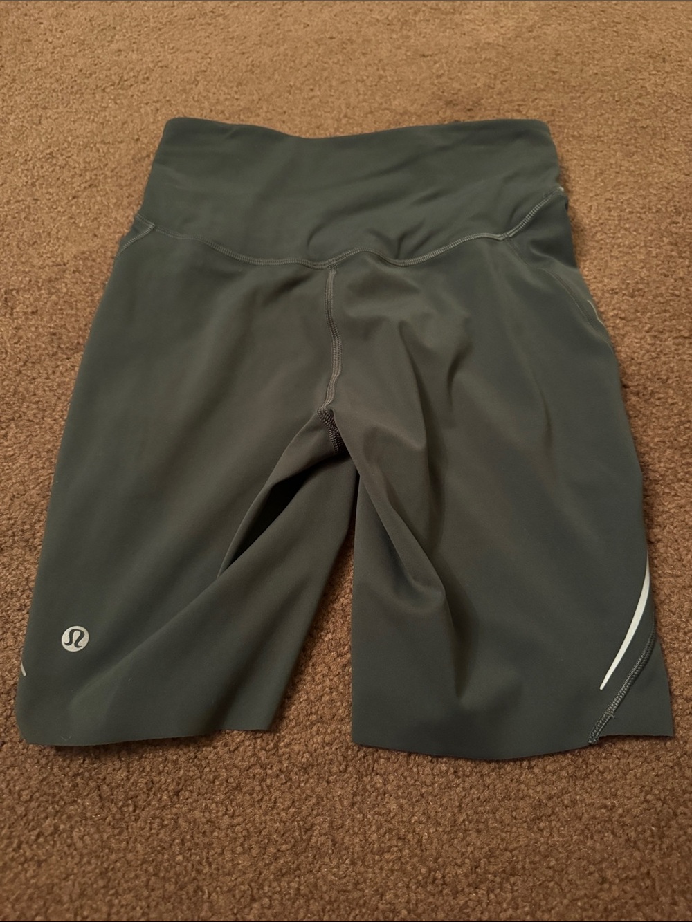 lululemon athletica Women's High-Rise Olive Green Bike Shorts
